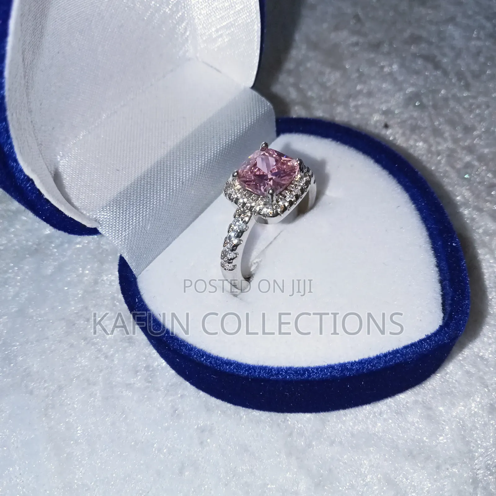 Pink Stoned Adjustable Proposal Ring