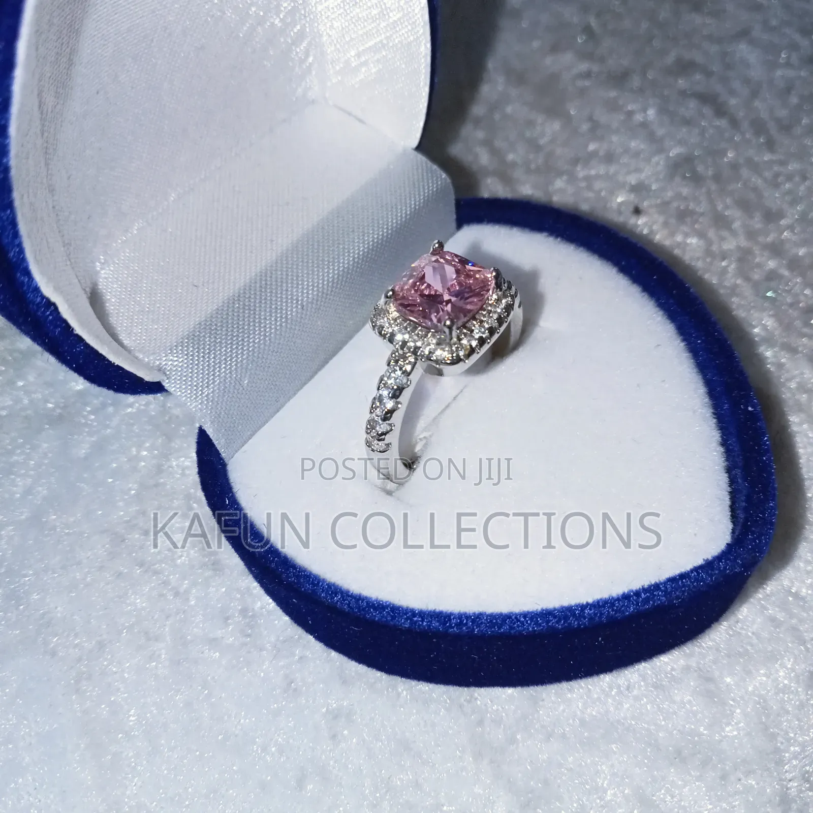 Pink Stoned Adjustable Proposal Ring