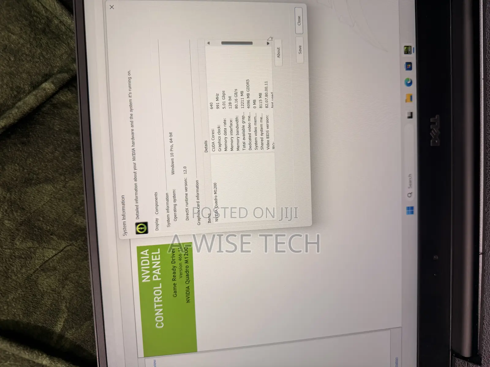 Laptop Dell Precision 15 5520 16GB Intel Core i7 SSD 256GB
