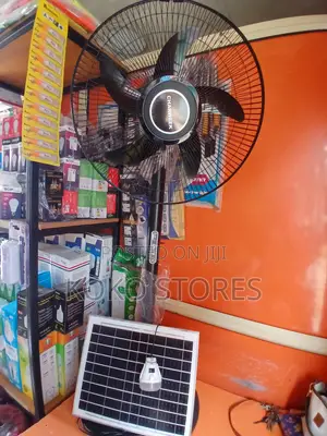 Rechargeable Solar Fan + Solar Panel Bulb + Phone Charging