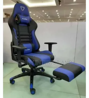 Blue With Leg Rest Chair