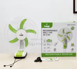 16" Iwin Rechargeable Ac/Dc Wall Fan