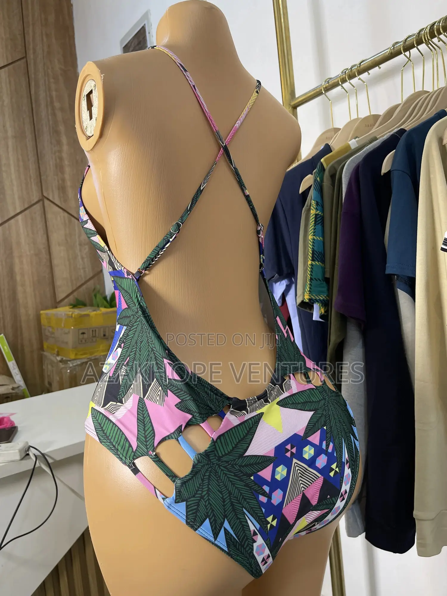 Patterned One-Piece Swimsuit