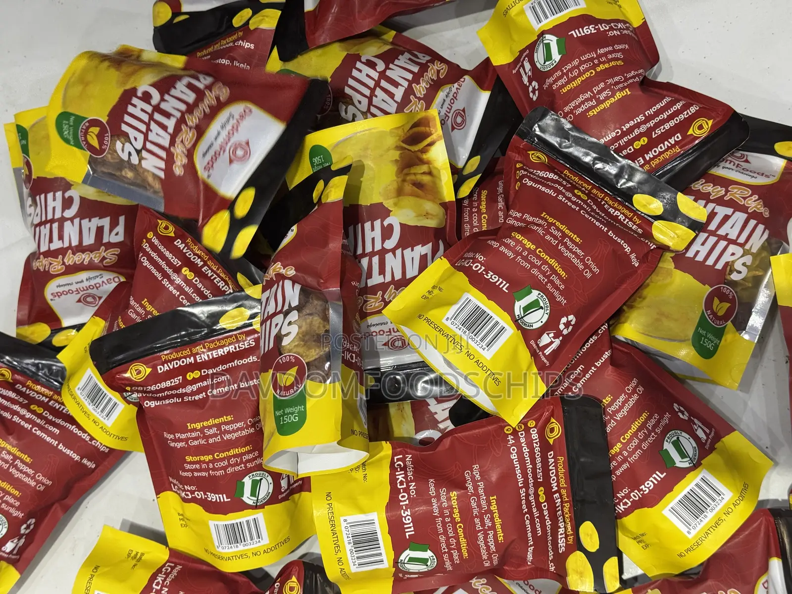 Plantain Chips in Pouches