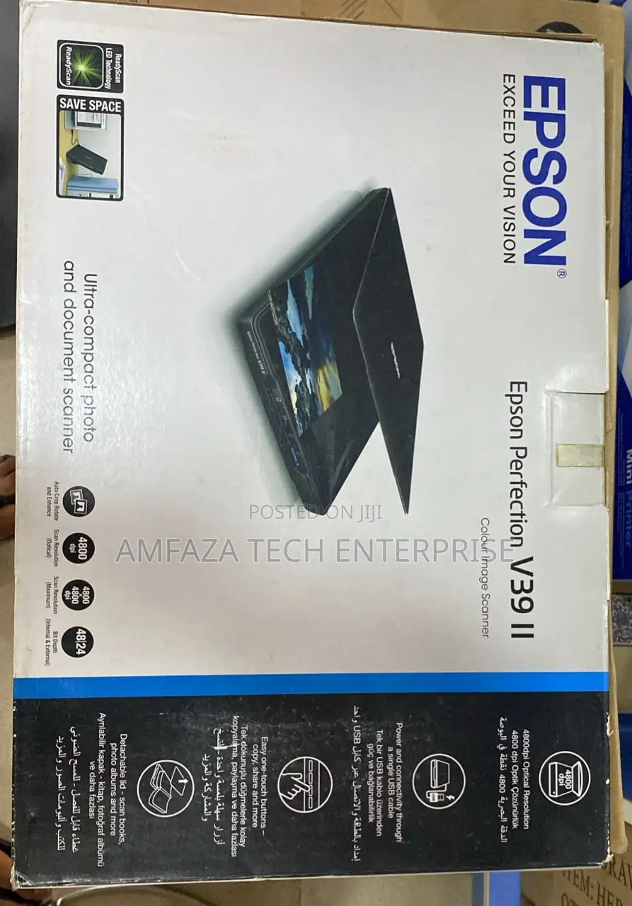 Epson Perfection V39 Ii Color Photo and Document Flatbed Scanner