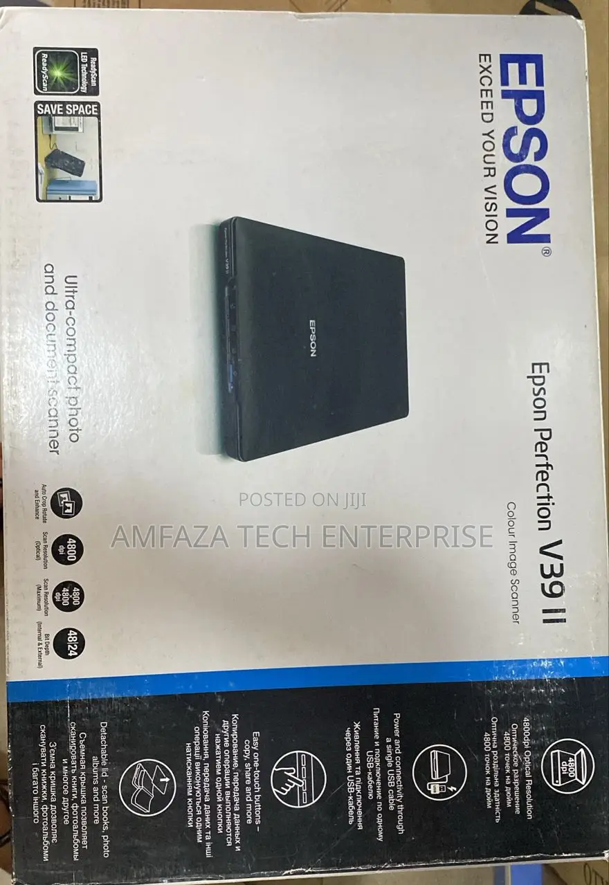 Epson Perfection V39 Ii Color Photo and Document Flatbed Scanner