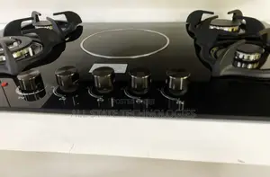 Polystar Professional Gas Hob 4 Gas + 1 Electric