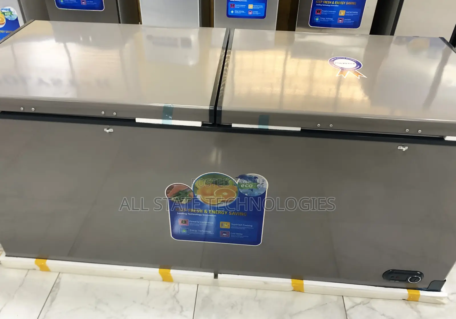 Polystar 600l Double Door Deep Freezer Pv-Cfdg725gl