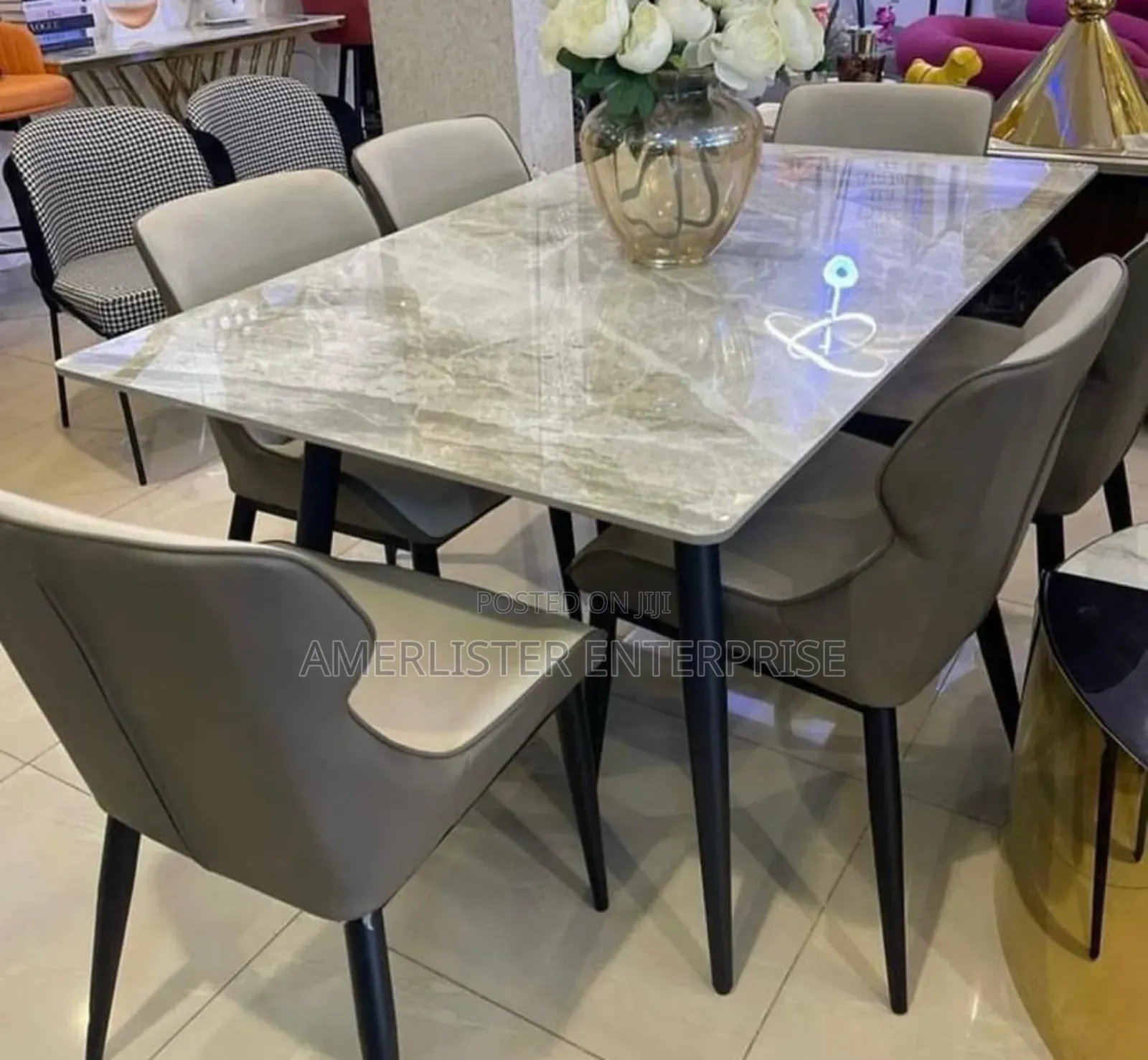 Pure Marble Top Dining Set