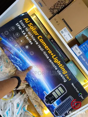 Ai Solar Camera Light 2in1 Triple Lens PTZ CCTV Outdoor Security 5mp 2