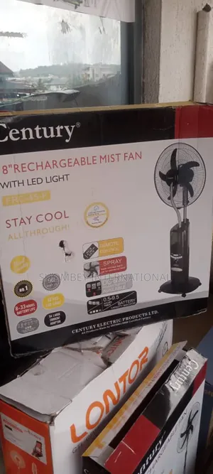 Century 18" Mist Rechargeable Solar Fan