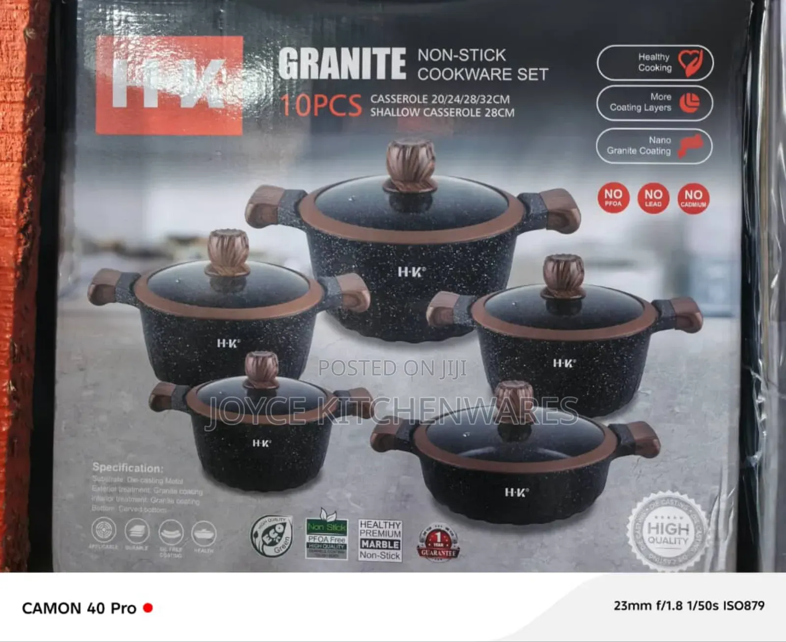 H K Granite Non-Stick Cookware Set