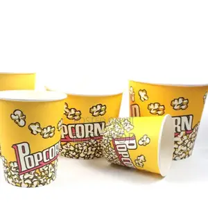 Wholesale Custom Printed Disposable Paper Popcorn Cup in Lagos