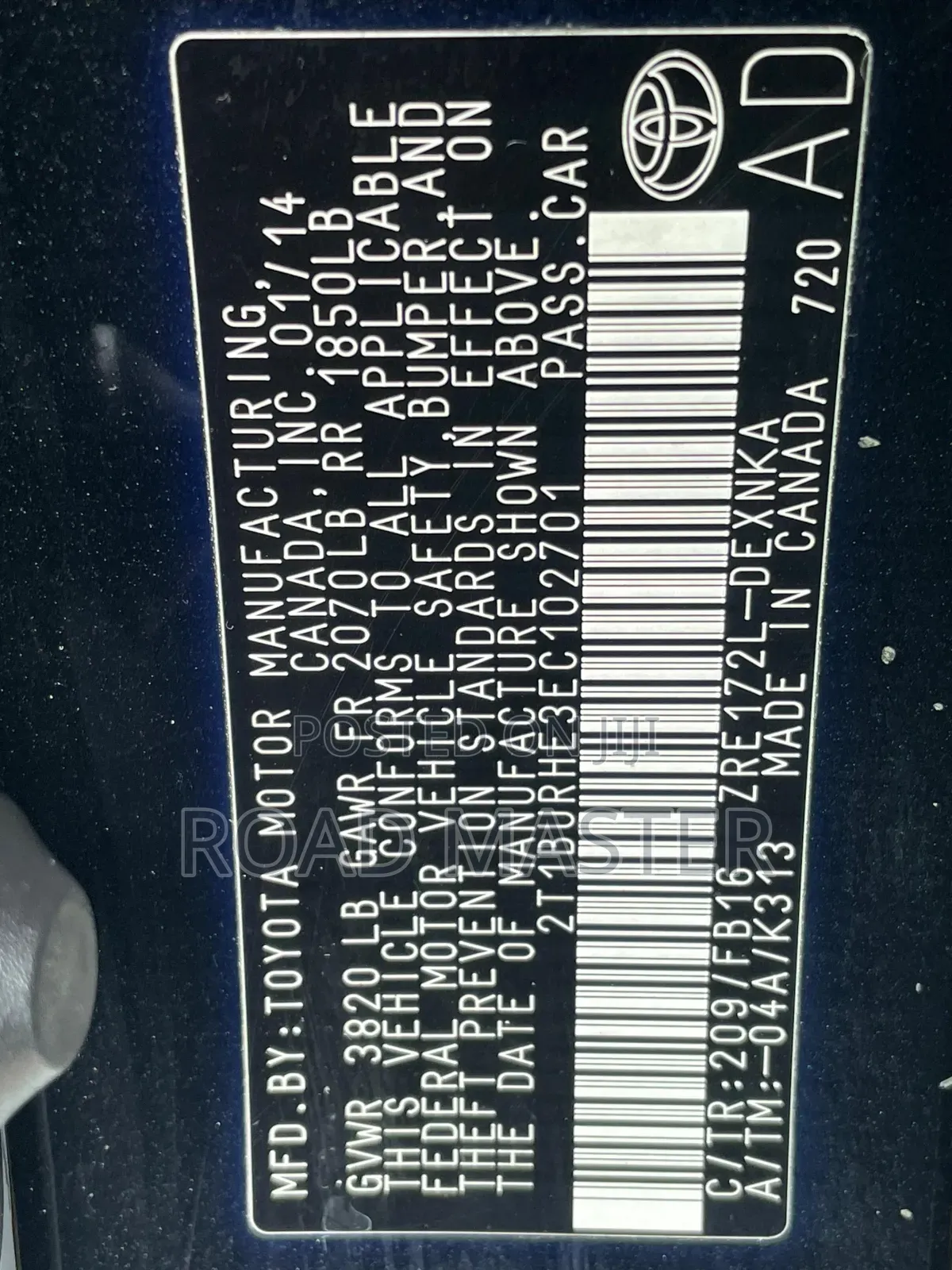 Toyota Corolla 2014 Black