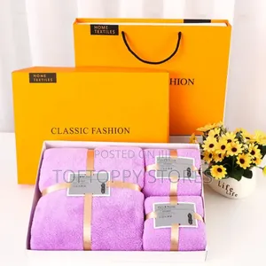 Coral Bath Towel Gift Sets 3 Pieces