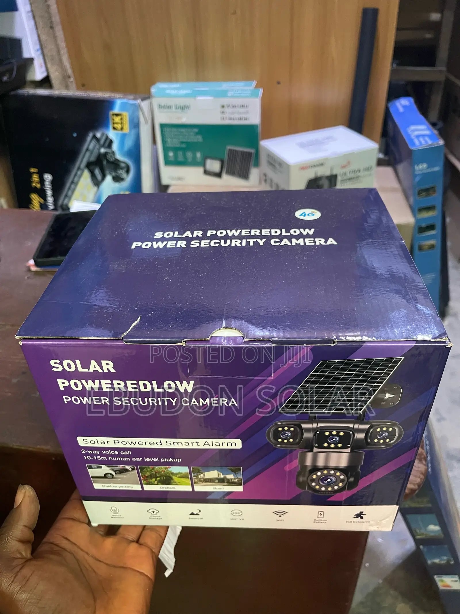 Solar Camera 3lens Power Security