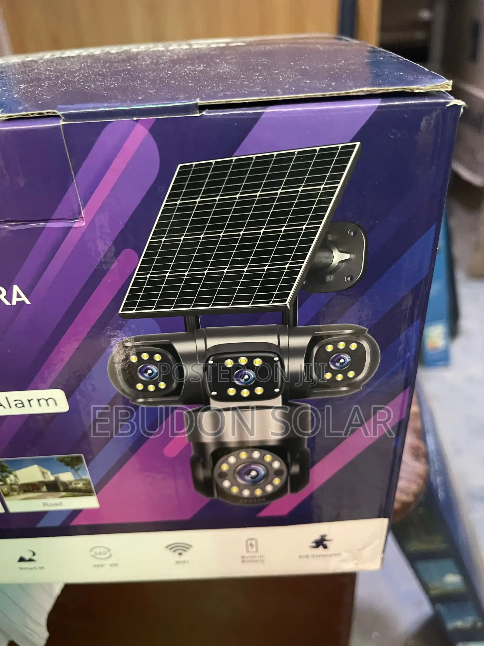 Solar Camera 3lens Power Security