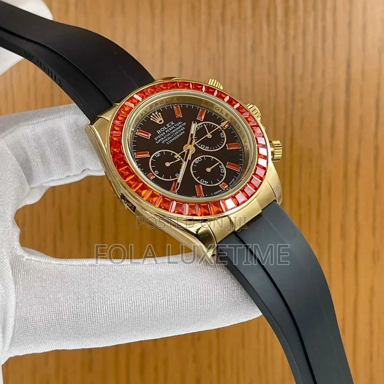 Rolex Rubber With Stone Automatic
