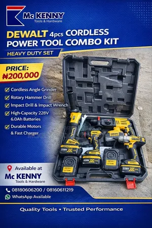 Dewalt 4pcs Cordless Power Tool Combo Kit – Heavy Duty Set