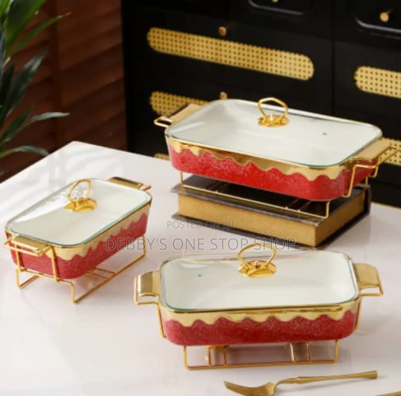 3pcs Dish Set With Stand