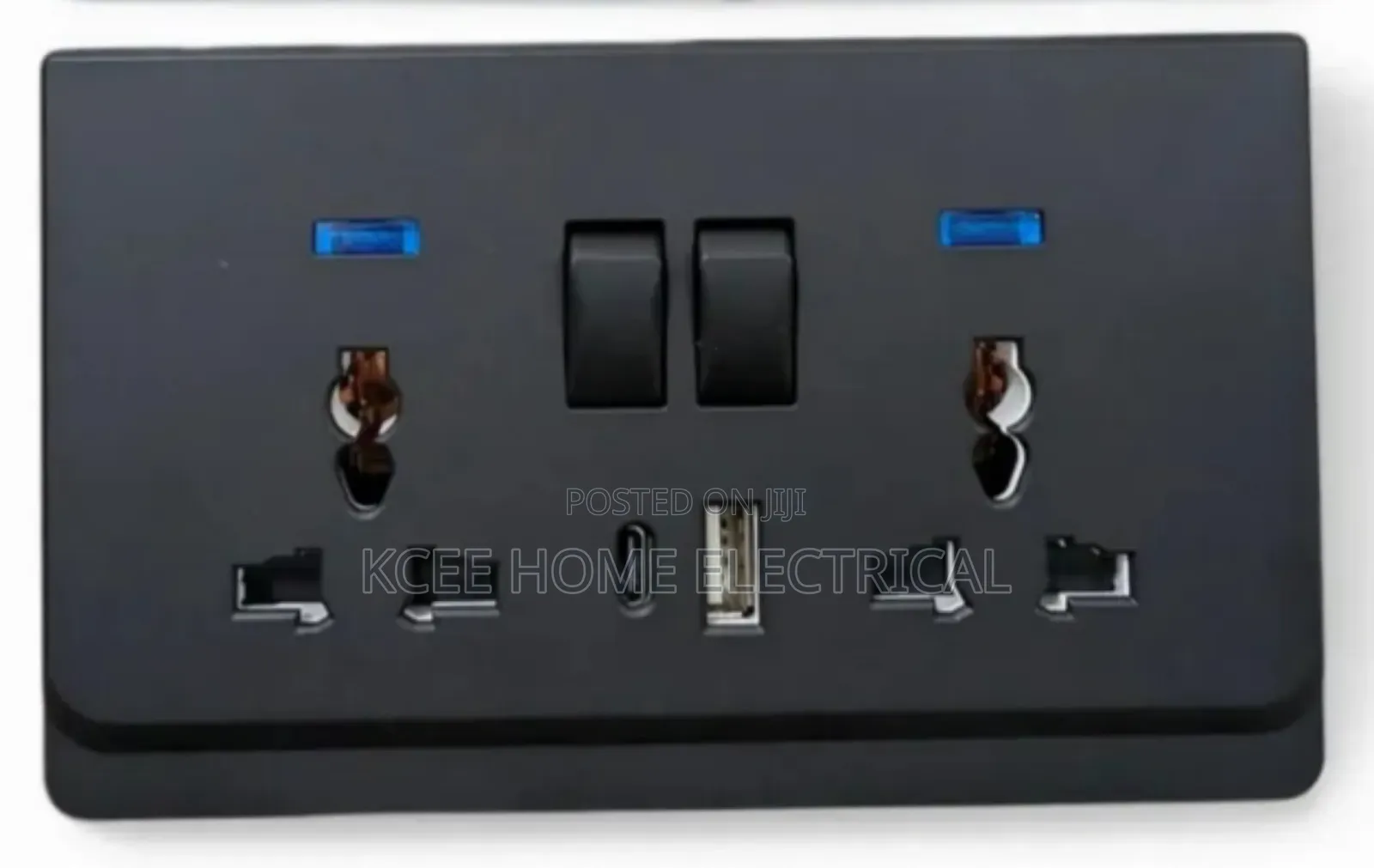 Luxury 13a Double Wall Socket With Usb Type C Port