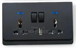 Luxury 13a Double Wall Socket With Usb Type C Port