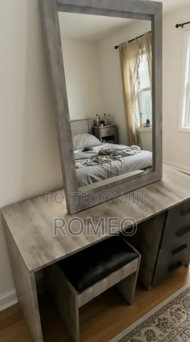Dresser + Mirror + Stool