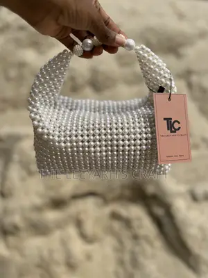 Hand Made Beaded Pearl Bag