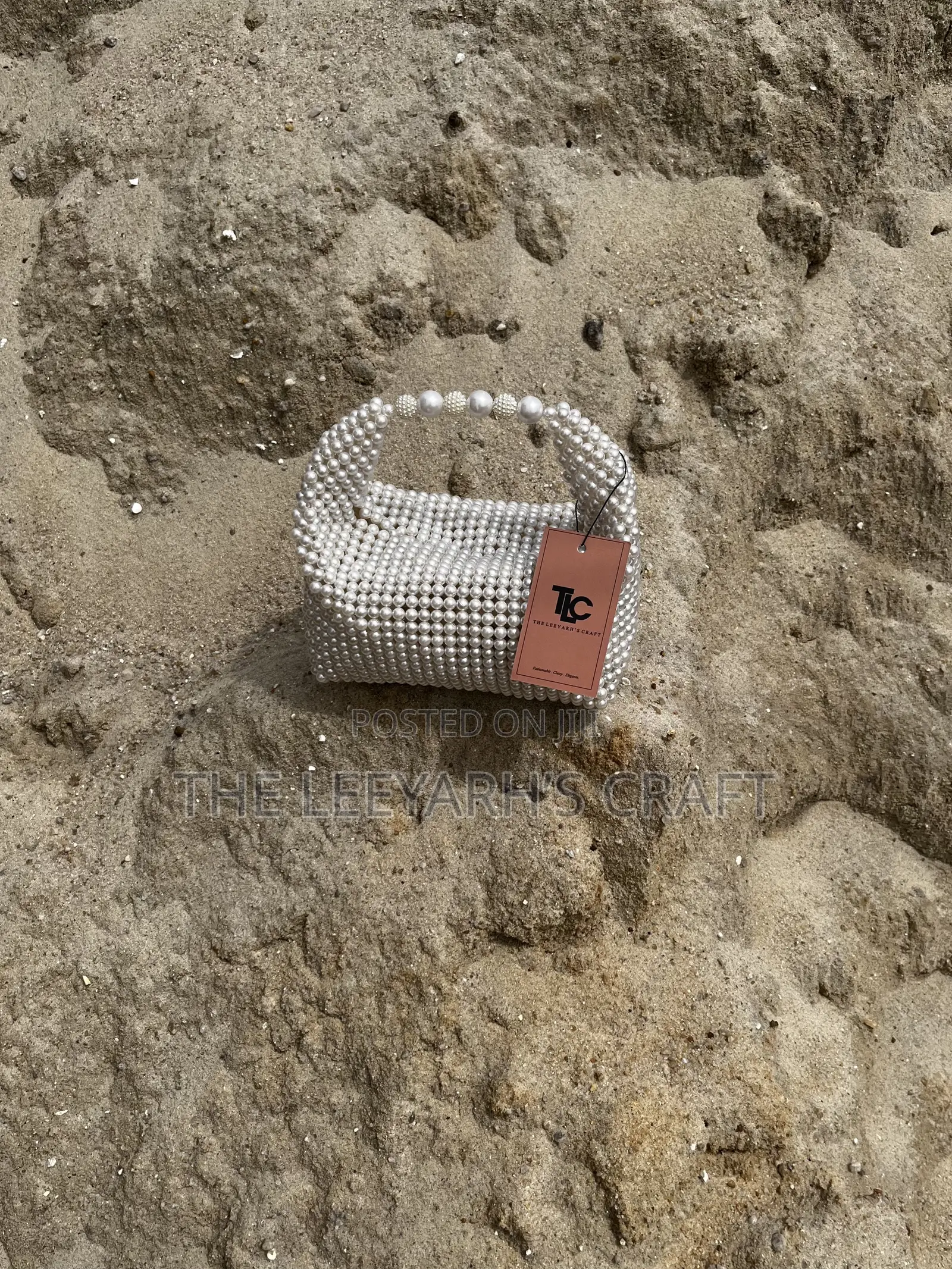 Hand Made Beaded Pearl Bag