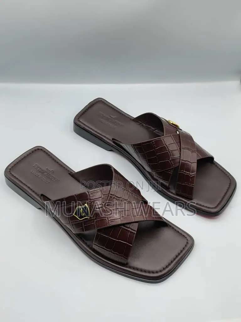 Original Leather Italian Slipers For Men 40-46
