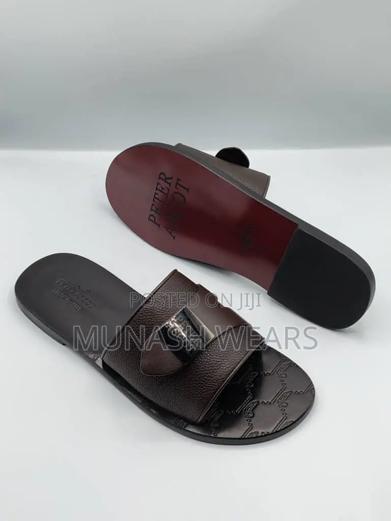 Original Leather Italian Slipers For Men 40-46