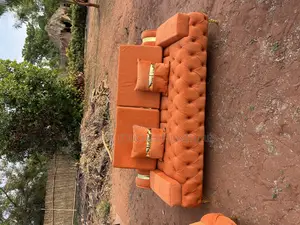 Unique Touches Golden Ciriculus Luxury Sofa, Orange Colour