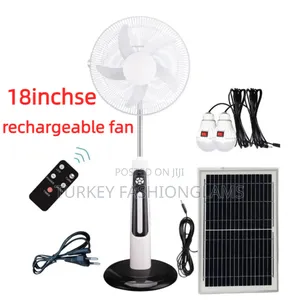 Solar and Electric Rechargeable Fan