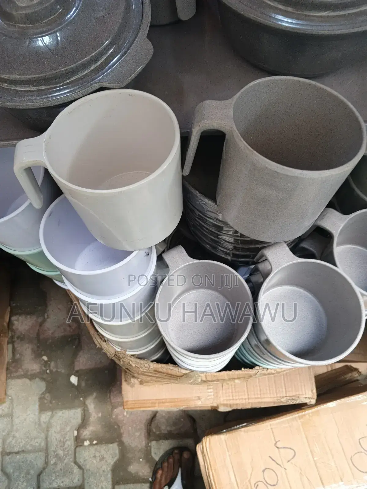 Ceramic Water Cup With Handle 12pcs