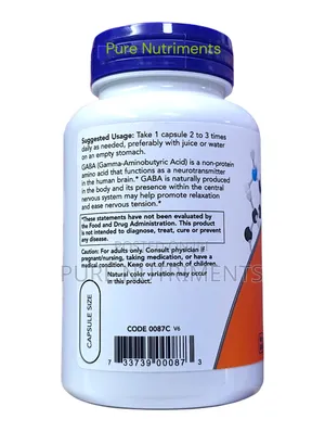 Now Gaba 500 Mg 90 Capsules