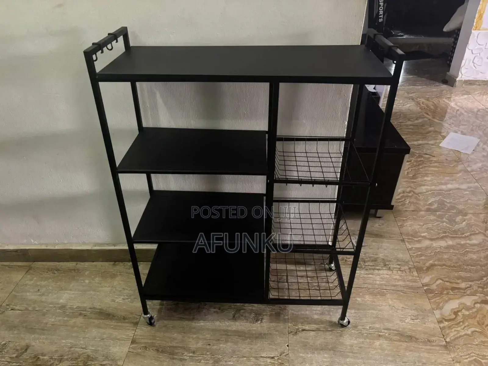 Kitchen Rack With 3 Basket With Wheels