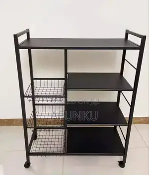 Kitchen Rack With 3 Basket With Wheels