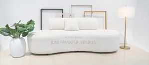Curvy 4 Seater Parlor or Room Contemporary Sofa