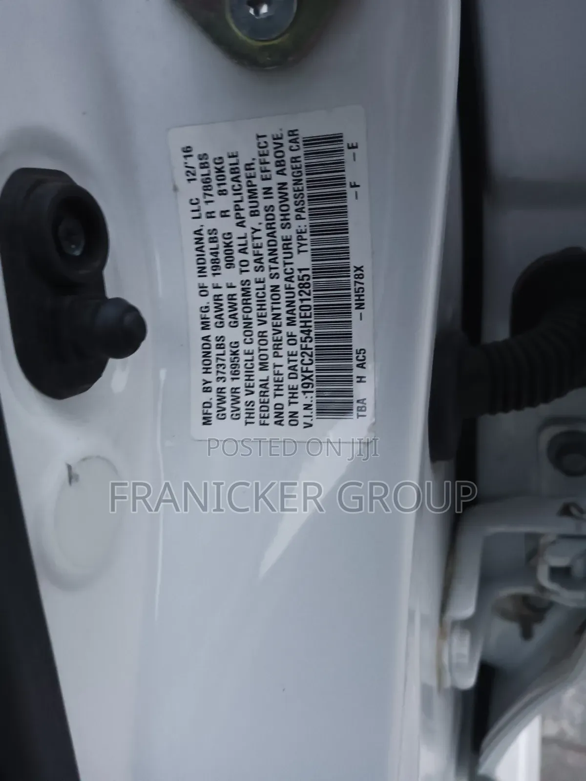 Honda Civic 2016 White