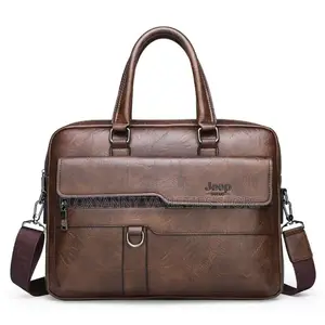 Jeep Buluo Luxury Genuine Forever Leather Men’S Laptop/Office Bag