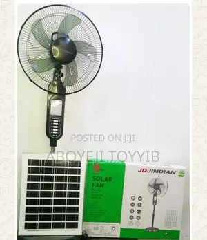 Jd Jindian 16-Inch Solar Rechargeable Standing Fan – With Solar Panel