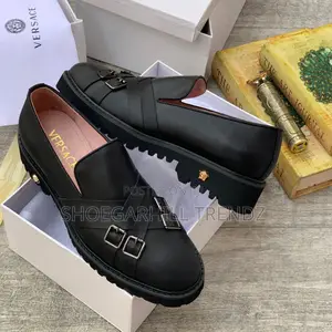 Quality Leather Cross Buckle Chunky Sole