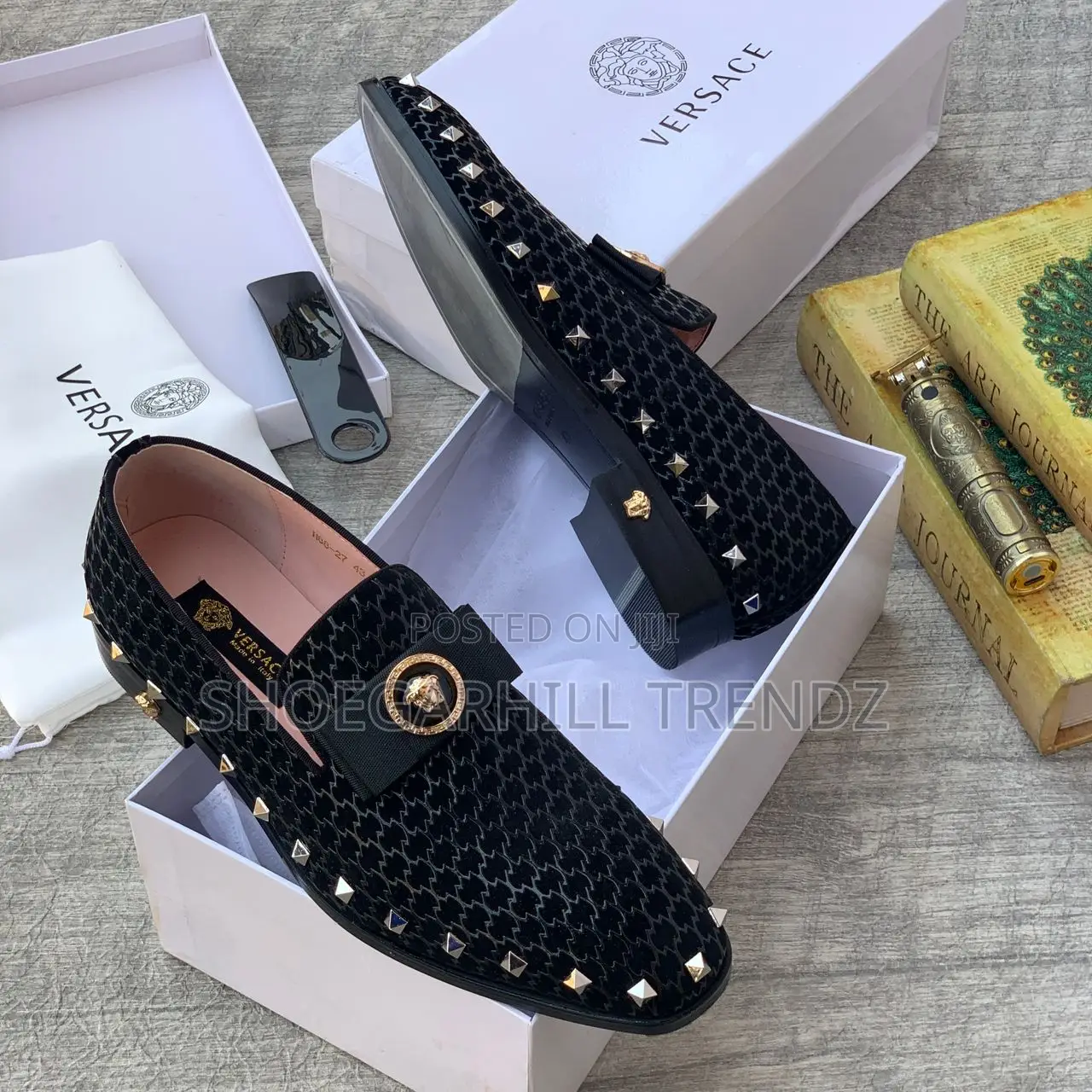Men's Versace Bow and Spike Shoes