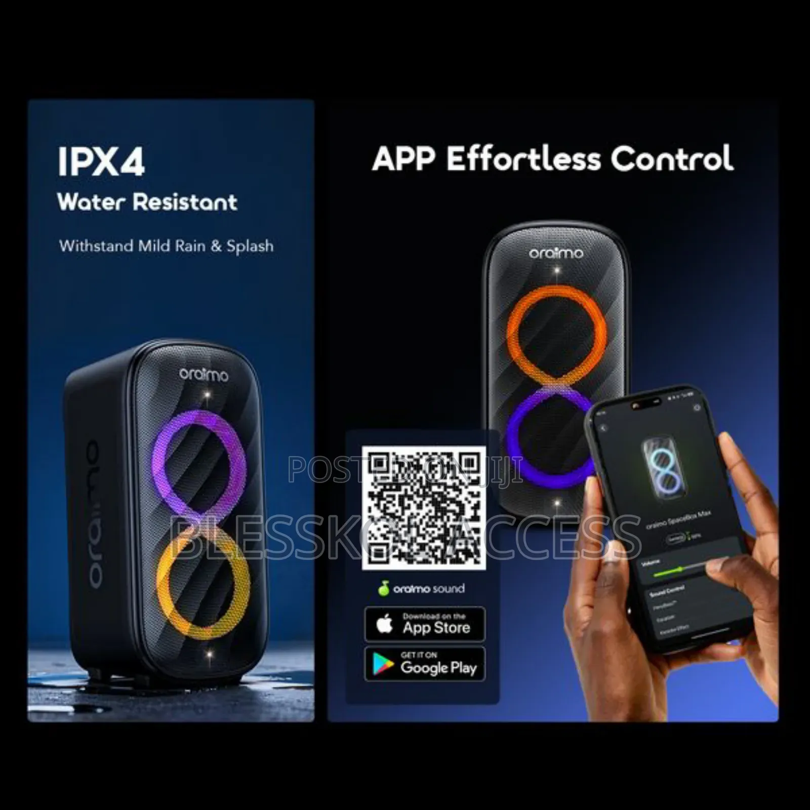 Oraimo SpaceBox Max 200W Auracast SpaceBox Max & 2 Wireless Microphone