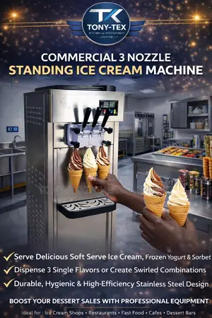 Commercial Standing Ice Cream Machine 3nozzel