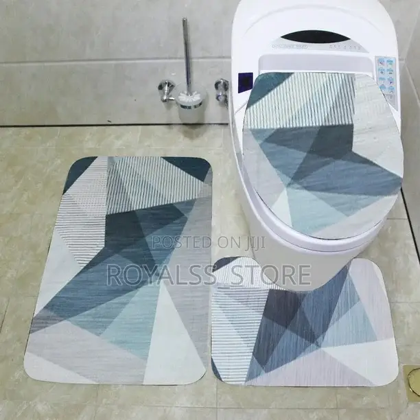 3pcs Water Absorbing Bathroom Mat Set