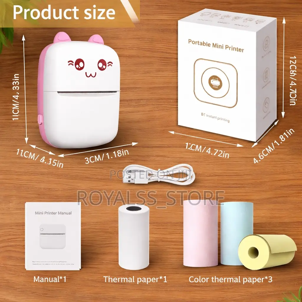 Mini Portable Printer With Full Accessories