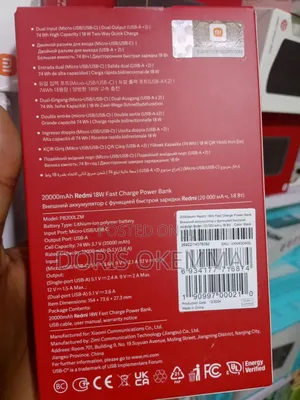 Original Redmi 20000mah Power Bank (18w Fast Charge) - Sealed Box