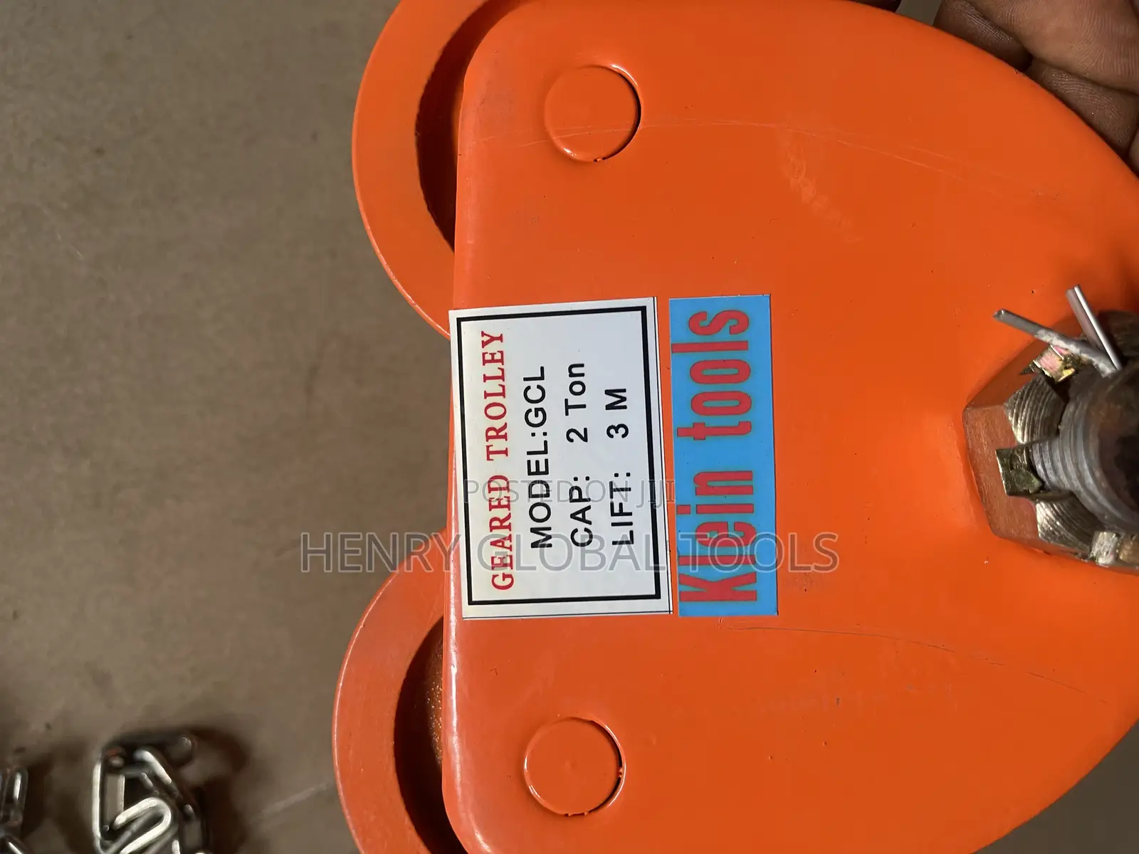 2ton X 3m Geared Trolley Tools