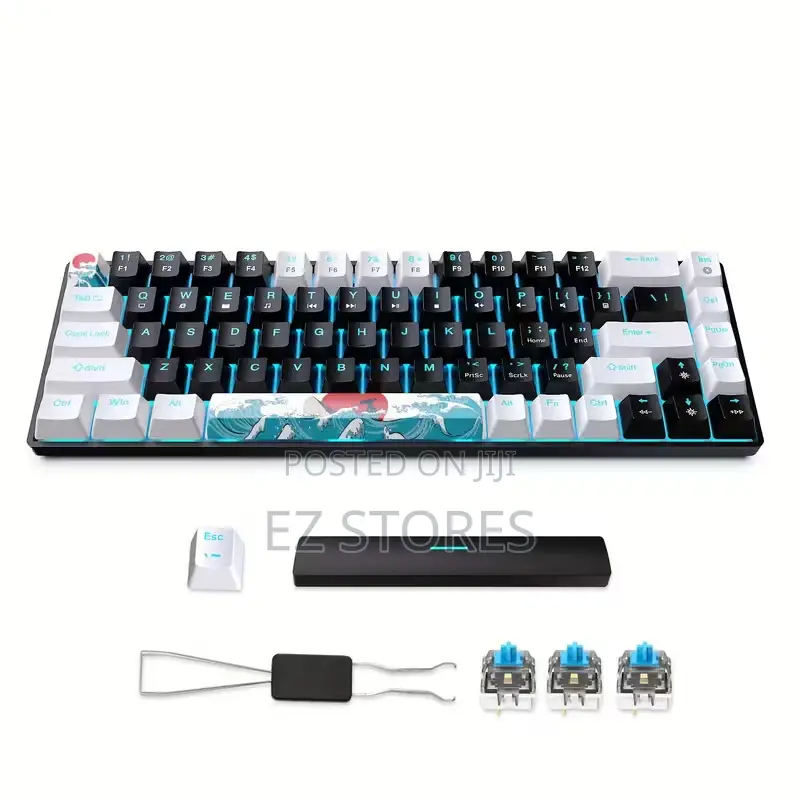 Compact 68-Key Mechanical Gaming Keyboard, Type-C Wired